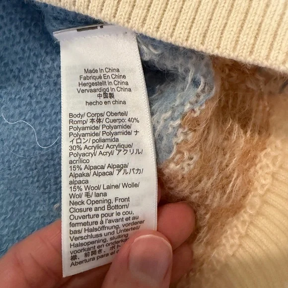 J. Crew Blue and Cream Striped Cardigan - Picture 4 of 4